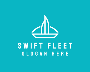 Sailboat Travel Trip logo design