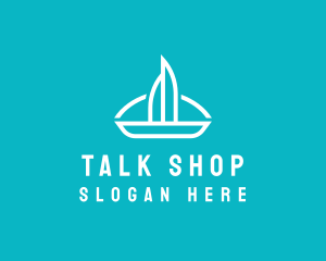 Sailboat Travel Trip logo design