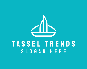 Sailboat Travel Trip logo design