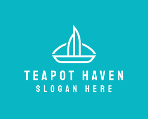 Sailboat Travel Trip logo design