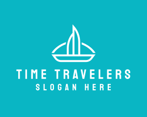 Sailboat Travel Trip logo design