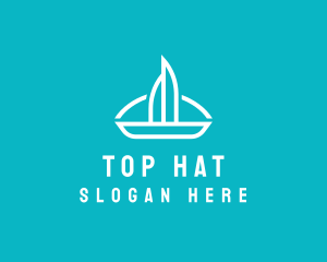 Sailboat Travel Trip logo design