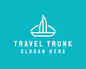 Sailboat Travel Trip logo design