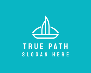 Sailboat Travel Trip logo design