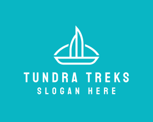 Sailboat Travel Trip logo design