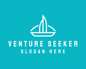 Sailboat Travel Trip logo design