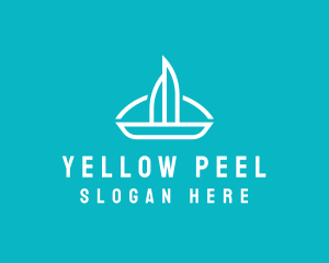 Sailboat Travel Trip logo design