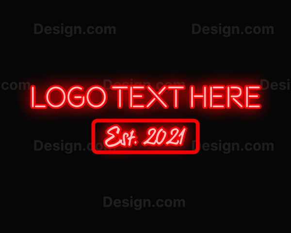 Red Neon Light Logo