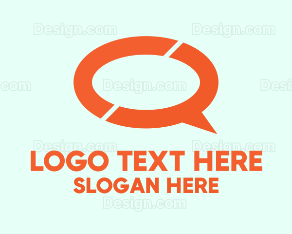 Orange Chat Bubble Logo