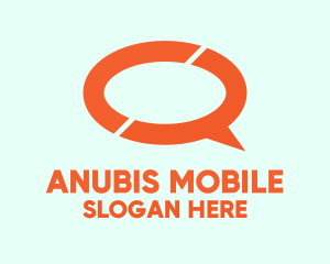 Orange Chat Bubble  logo design