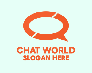 Orange Chat Bubble  logo design