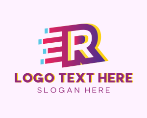 Speedy Letter R Motion Business logo