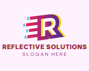 Speedy Letter R Motion Business logo design