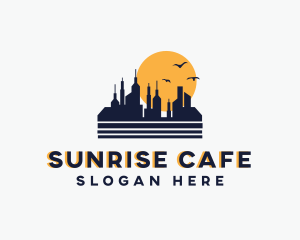 City Towers Building Sunrise logo design