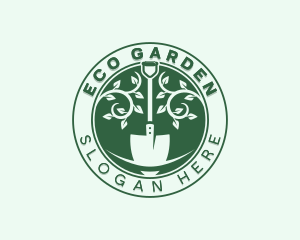 Eco Shovel Gardening logo design