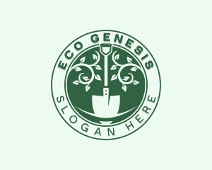 Eco Shovel Gardening logo design