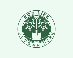 Eco Shovel Gardening logo design