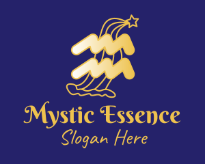 Cosmic Aquarius Horoscope  logo design