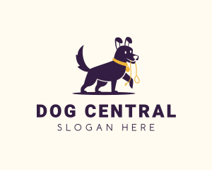 Puppy Dog Leash logo design