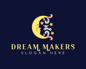 Dream Moon Cow logo design