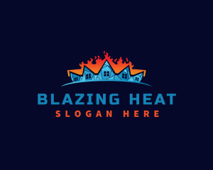 HVAC Heating Cooling logo design