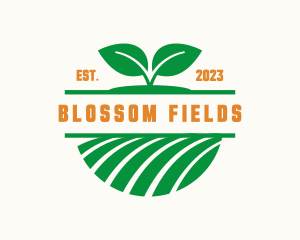 Field Leaf Plant logo design