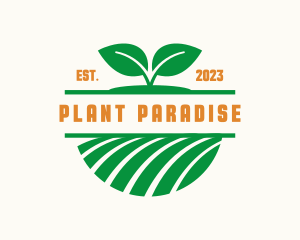 Field Leaf Plant logo design