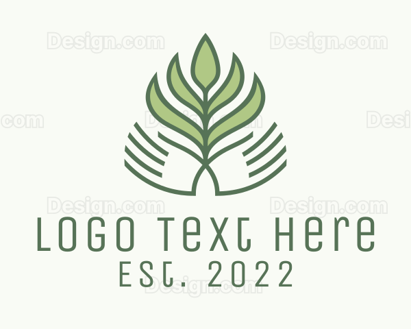 Green Hand Garden Plant Logo