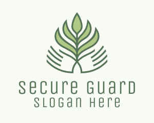 Green Hand Garden Plant  Logo
