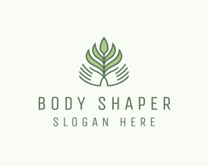 Green Hand Garden Plant  logo design