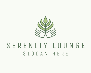 Green Hand Garden Plant  logo design