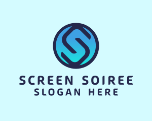 Gradient Tech Letter S logo design