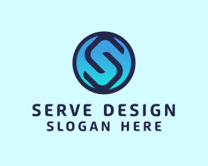 Gradient Tech Letter S logo design