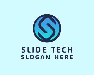 Gradient Tech Letter S logo design