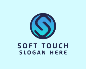 Gradient Tech Letter S logo design