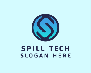 Gradient Tech Letter S logo design