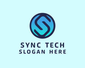 Gradient Tech Letter S logo design