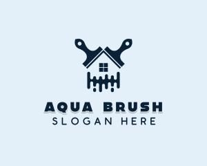 Paintbrush House Renovation logo design