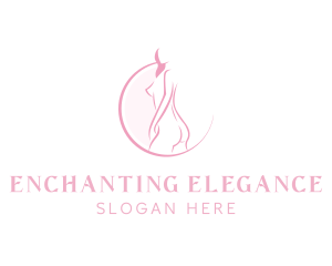 Naked Woman Body logo design