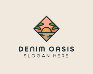 Summer Island Oasis Sunset logo