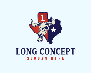 Long Horned Cow Skull logo