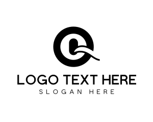 Minimalist Simple Swoosh Letter Q logo design