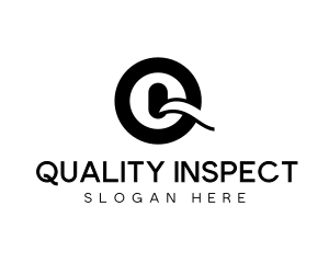 Minimalist Simple Swoosh Letter Q logo design