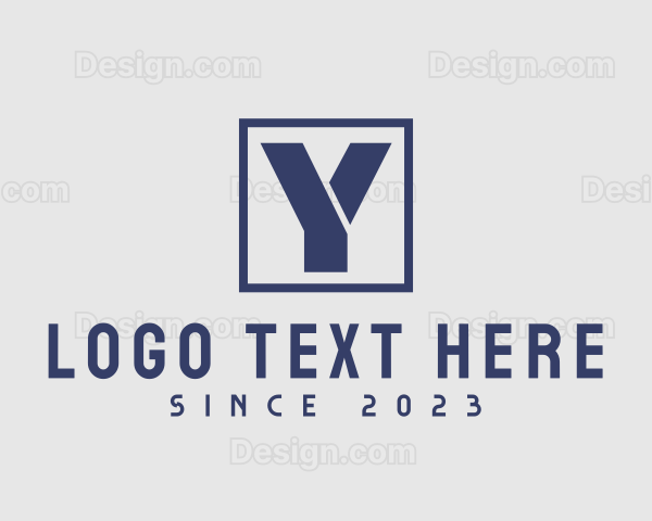 Square Frame Letter Y Logo