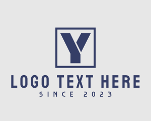 Concrete - Square Frame Letter Y logo design