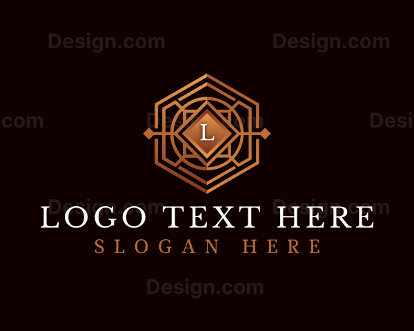 Luxury Decorative Hexagon Logo