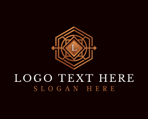 Luxury Decorative Hexagon logo