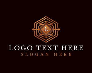 Luxury Decorative Hexagon Logo