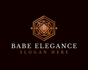 Luxury Decorative Hexagon logo design