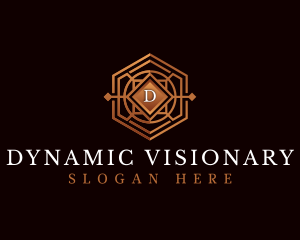 Luxury Decorative Hexagon logo design